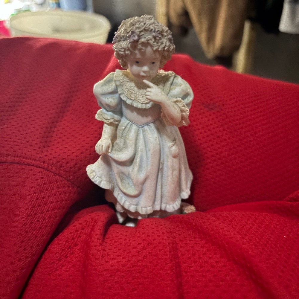 Porcelain Angel in Blue Dress